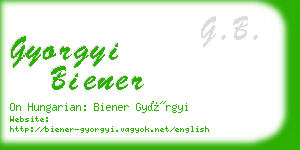 gyorgyi biener business card